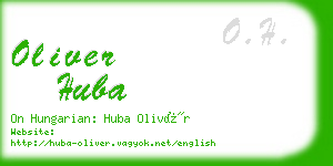 oliver huba business card